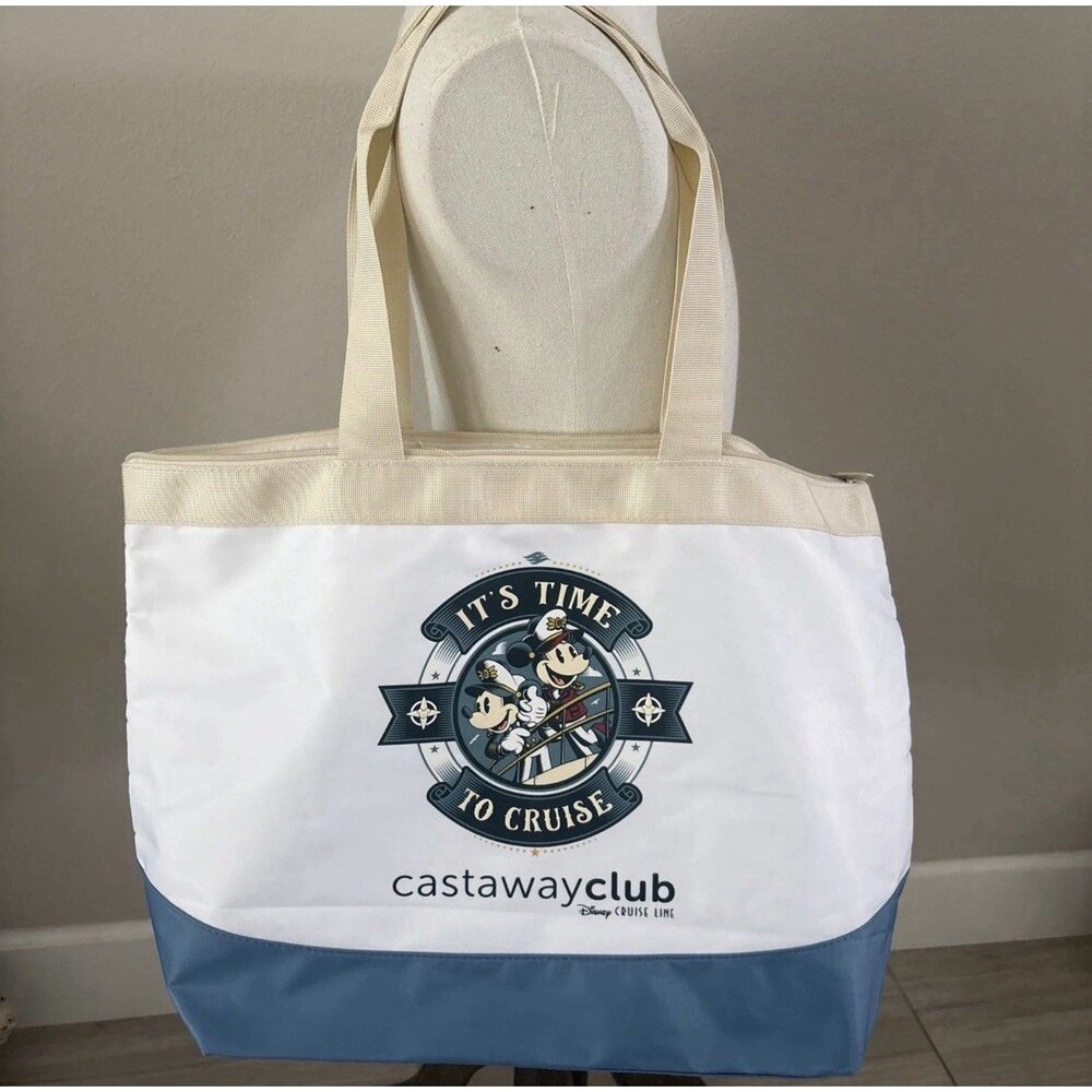 Disney Cruise Line Castaway Club It’s Time To Cruise Mickey Minnie Tote Bag